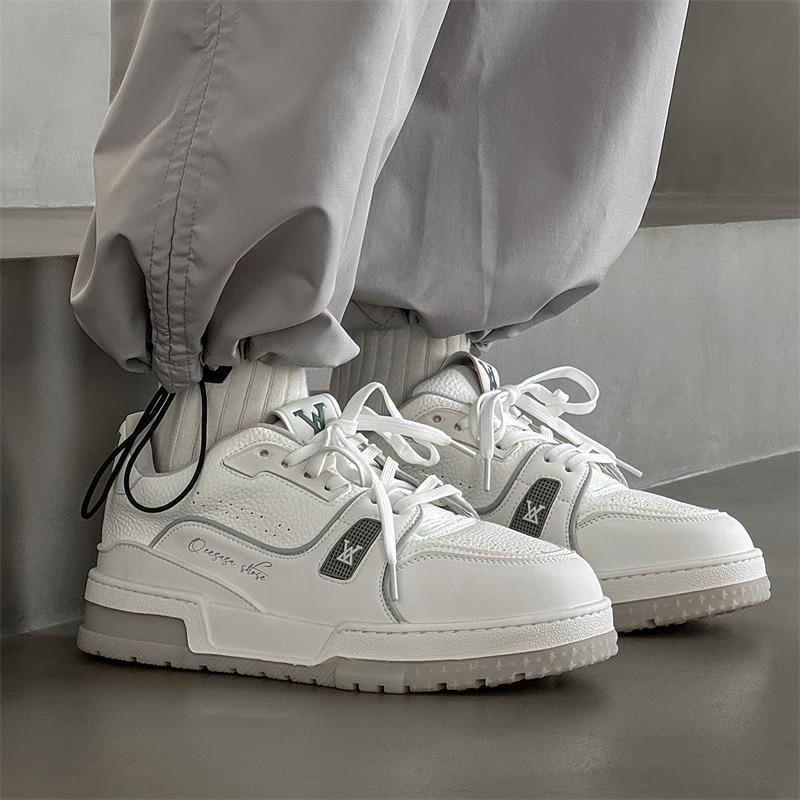 3757 New Little Pangding White Cement Trend Brand Men's and Women's Light Luxury Niche Trend Casual Shoes Board Shoes