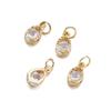 10Pcs/lot Alloy Gold Silver Color Rhinestone Hearts Charms For Earrings Necklaces DIY Love Charms Jewelry  Making Accessories