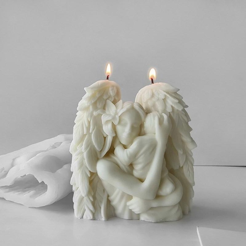 Practical Silicone Craft Mold Accessory for Candle Mothers Child Figure Sturdy Home Decoration Casting Tool Daily Use