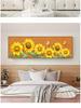 Sunflower Wall Art: Elegant Aluminum Alloy Frame for Living Room Décor
