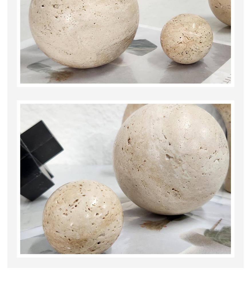 Mramorová kulatá koule - Minimalistická domácí dekorace do obývacího pokoje, na konferenční stolek, do ložnice a ke vchodu