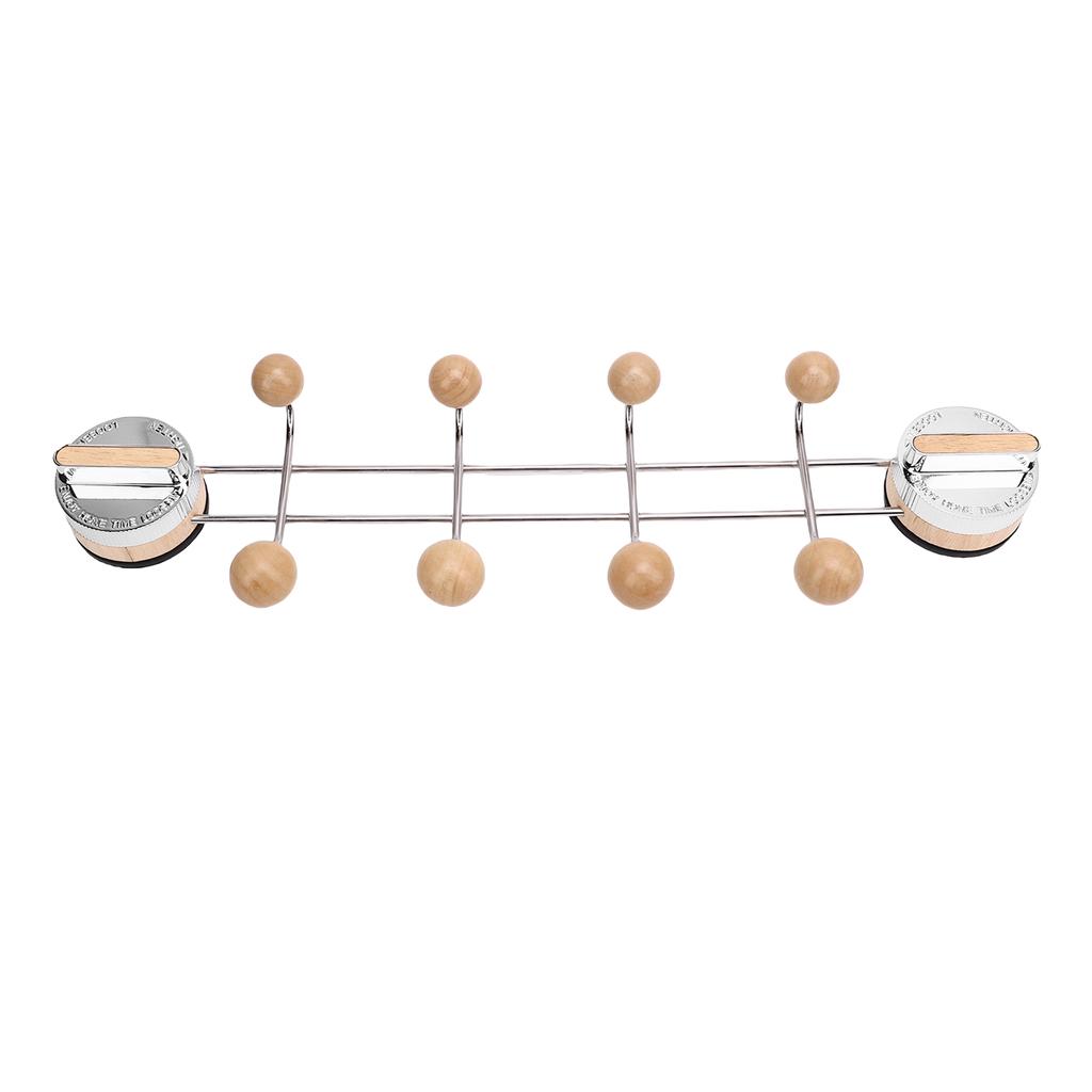 Coat hook with suction cup, double row wall hook rack with stainless steel ABS for the entrance area, bathroom, kitchen, living room