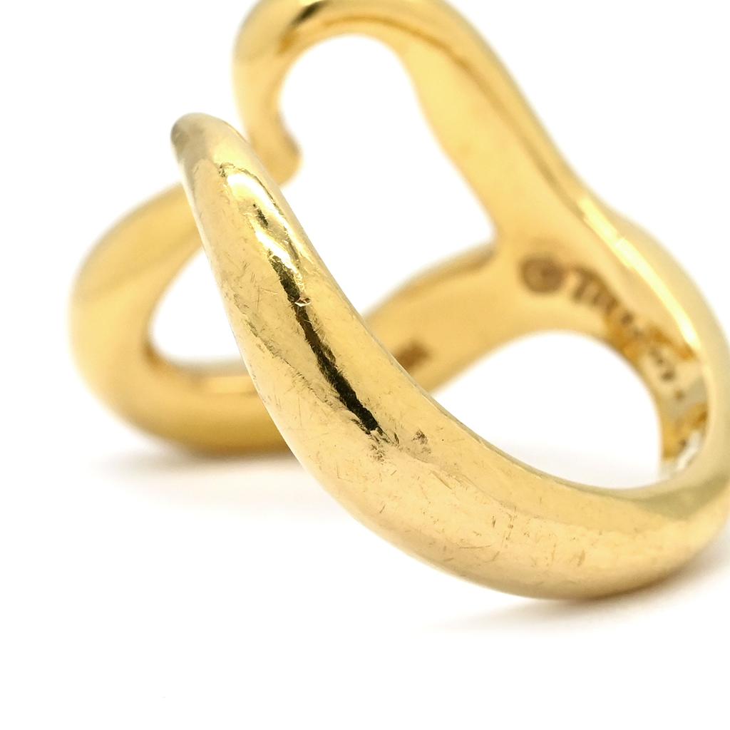 Tiffany & Co - Open heart Open heartRing ring 18K Yellow Gold #11(JP Size) Array
