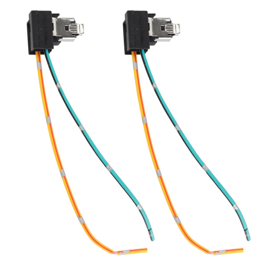 

2Pcs Plug Adapter Line Headlight Lamp Bulb Wiring Harness Connector Socket Replacement Harness Wire for H1 H3 Bulb Halogen Lamp червоний