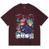 230 Gsm 100% Cotton Jujutsu Kaisen V50 Yuji Print Unisex Heavy Cotton T Shirt