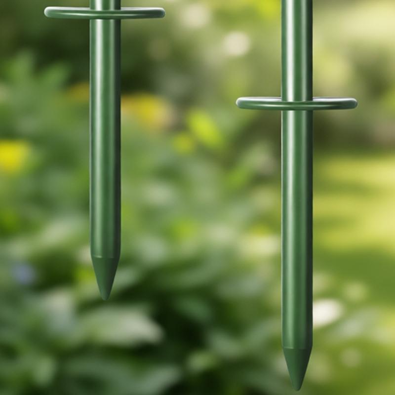 Pack Of 10 Green Plastic Garden Hose Guides For Secure Lawn Irrigation And Maintenance