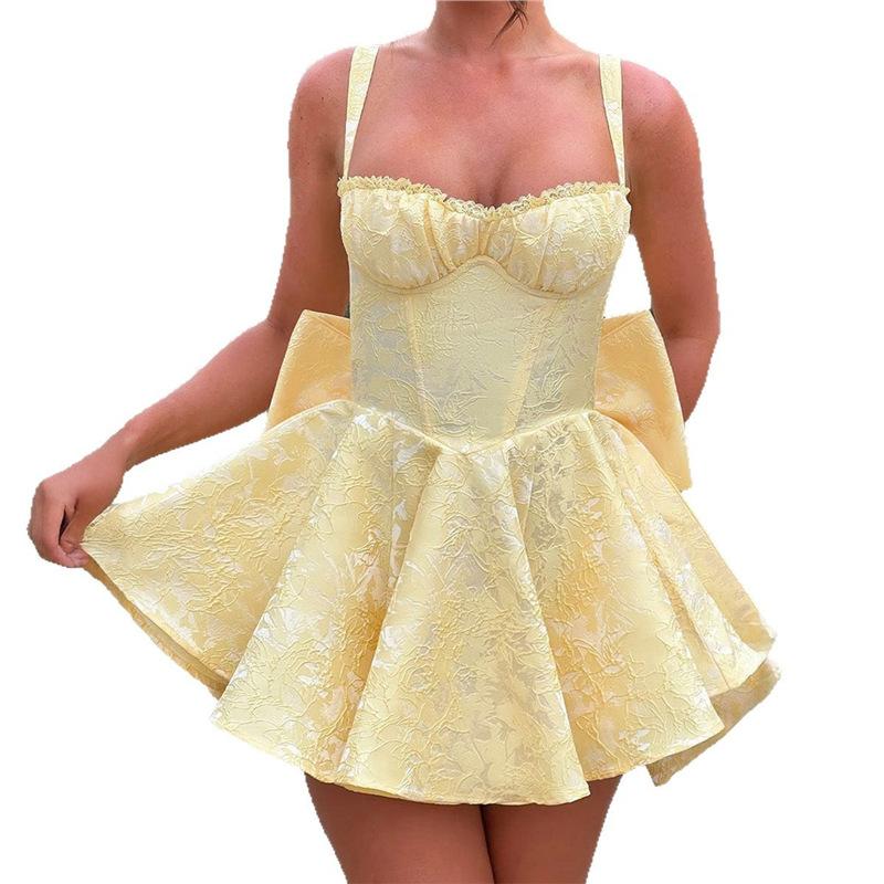 European and American temperament elegant evening dress suspender dress women's summer skirt