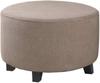 All Inclusive Round Ottoman Cover Spandex 1PC Footstool Protector Elastic Polar Fleece Footrest Slipcover For Living Room Home