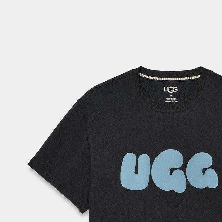 UGG Ss24 Logo Letter Print Round Neck Casual Short Sleeve T-Shirt Men T-Shirt Charcoal 1156450-TARR