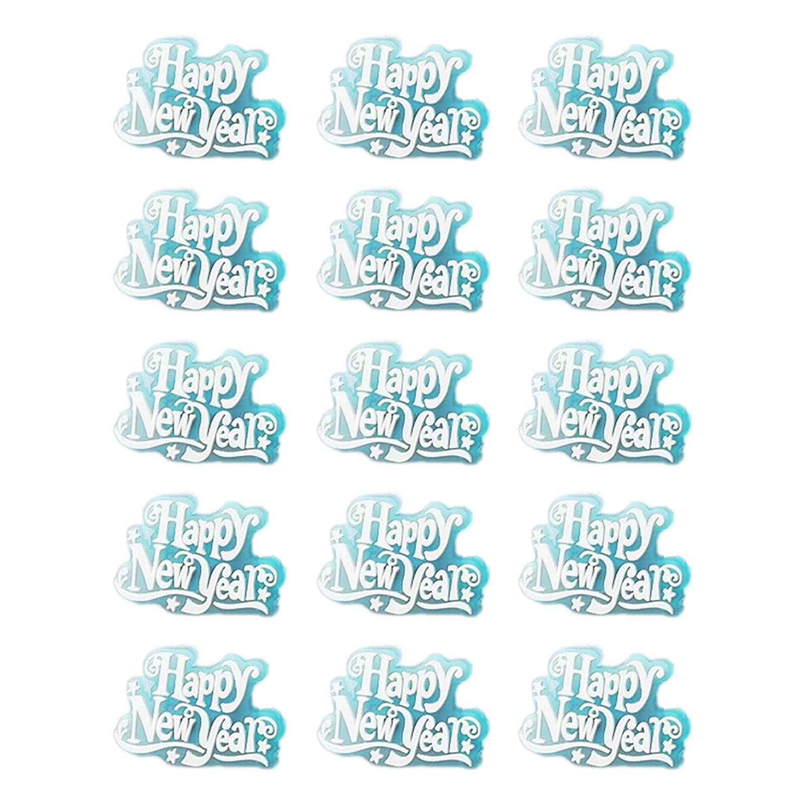 Happy New Year Brooches Creative and Attractive Luminous 2024 Ornament Personalized Badge Brooch Accessory Lapel Pins синий