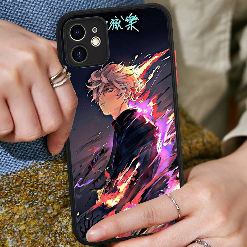 Anime H-Hells Paradise Silicone Case For iPhone 16 15 14 13 12 11 Pro Max Plus X XS MAX Shockproof Matte Cover