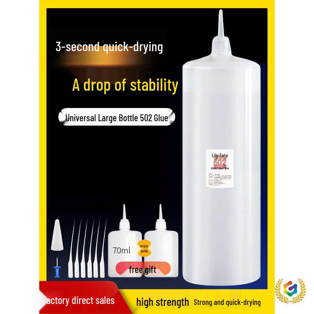 Quick-Drying 502 Repair Glue - Large Bottle, 3-Second Instant Bond