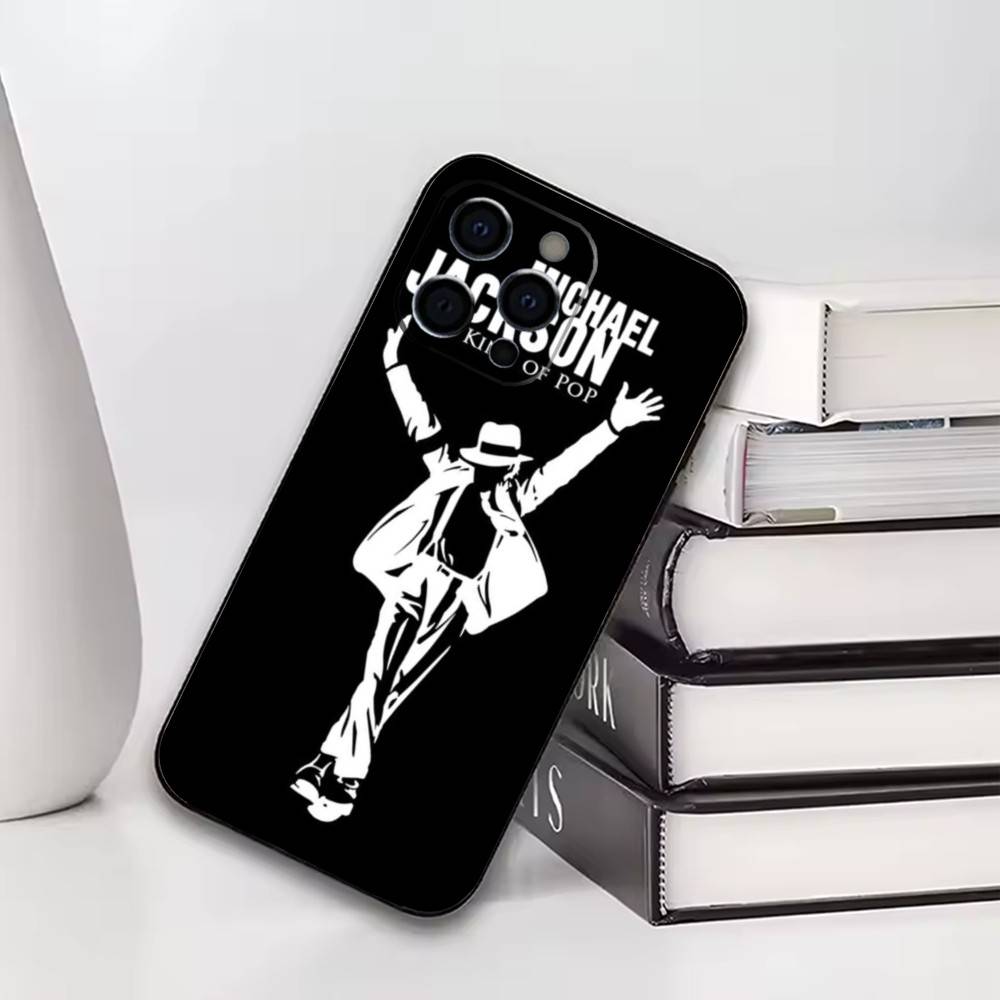 Custodia per Telefono Singer M-Michael Jackson Per iPhone17,16,15,14,13,12,11 Plus,Pro Altri Cover Morbido Nero