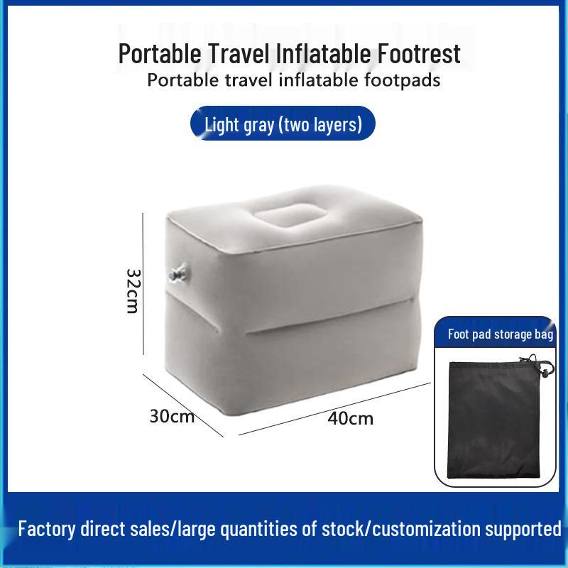 

Inflatable PVC Flocking Foot Pad - Foldable Travel Cushion for Outdoor Leisure