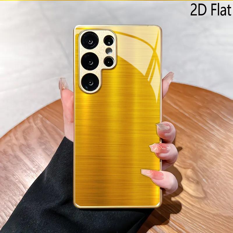 Brushed gold pattern for Galaxy S24Ultra S23 S22 S25 S21 S20UltraA55A15A16Phone case Pattern Shockproof Protective Back Cover