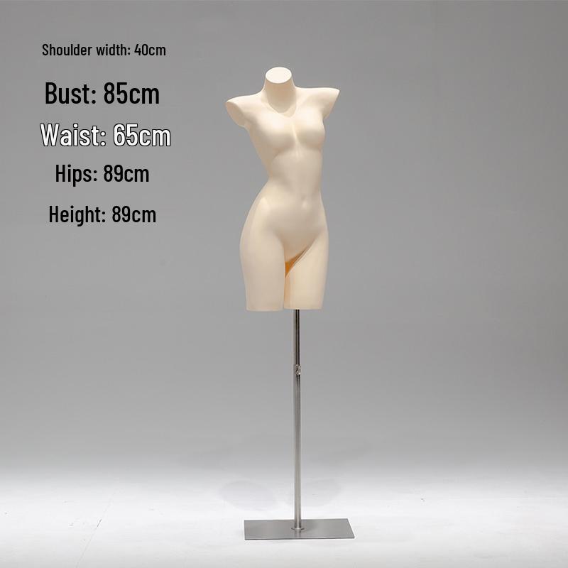 Unisex Half-Body Plastic Mannequin for Underwear Display