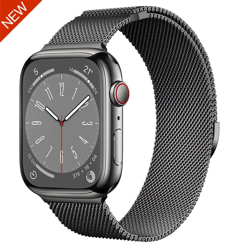 Milanese Loop Band for Apple watch Ultra 9 8 7 6 5 SE 45mm 49mm 44mm/41mm/40mm Metal Magnetic Strap iWatch 11 10 46mm 42mm Band