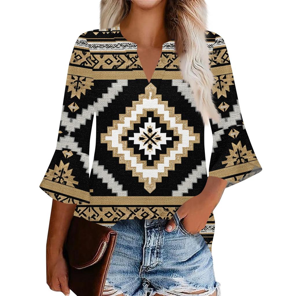 Top da donna casual alla moda con stampa floreale, maniche corte e girocollo