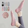 Breathable Towel Bottom Yoga Socks Women Silicone Non-Slip Bandage Pilates Sock Ladies Ballet Dance Fitness Workout Cotton Socks
