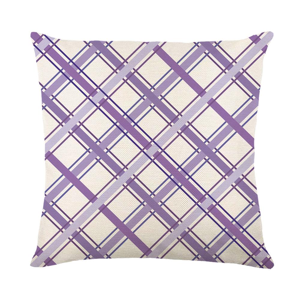 Pink Flower Pillow Cover Linen Print Living Room Sofa Cushion Cover Home Bedroom Pillow Cover