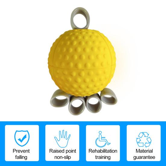 Hand Grip Strength Trainer Ball with Elastic Silicone Finger Cot Slow Rebound Anti-slip Hand Rehabilitation Stretching Exercise Equipment