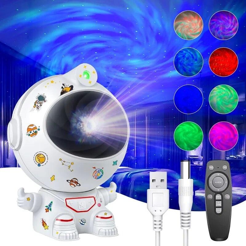Astronaut Galaxy Star Projector Light Sky Nebula Lamp Home DIY Sticker Room Bedroom Decoration Night Lamp Christmas Gift