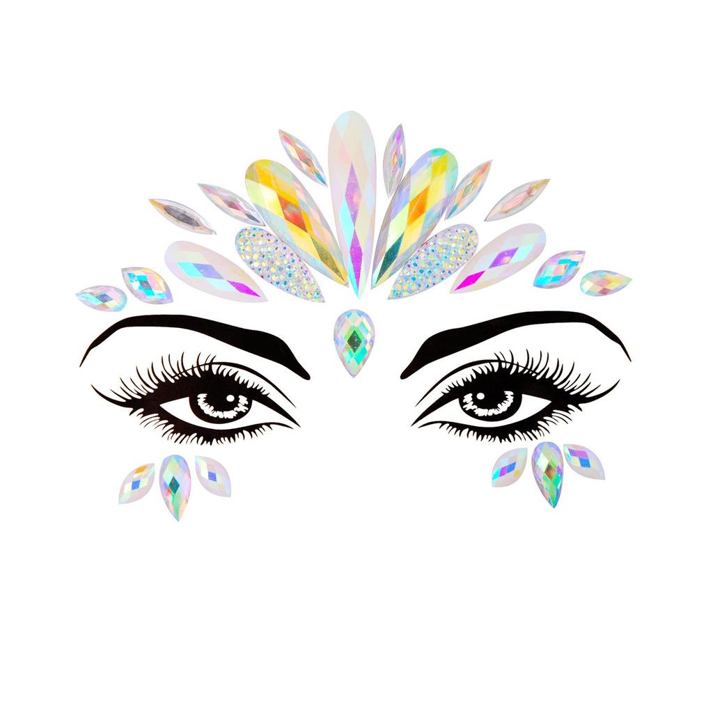 Crystal Tattoo Sticker Glitter Eyeliner Eyebrow Makeup Face Eyes Diamond Temporary Tattoo Rock Rhinestone 3D Eyeliner Stickers