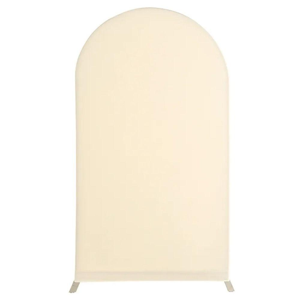 Polyester Wedding Arch Cover Round High Elasticity Arch Backdrop Cover Background Solid Color Ceremony Banquet Decoration