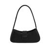 Stylish Minimalist Black And White Pu Baguette Handbag For Daily Use With Unique Features