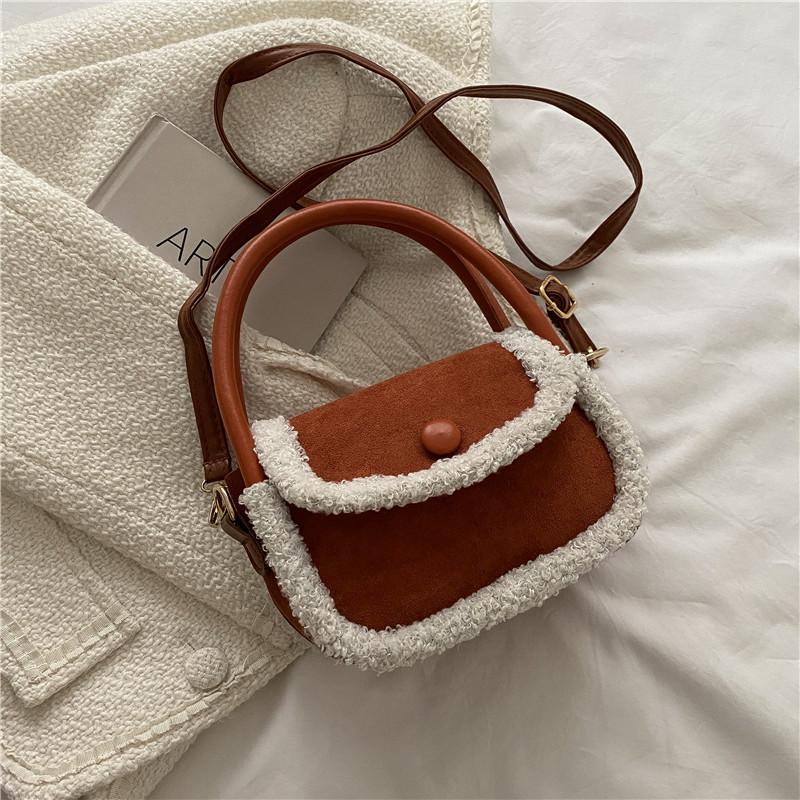 Autumn And Winter Furry Bag Femaleautumn And Winter Newest Wave Fashion Korean Version Portable Small Square Bag Wild Ins