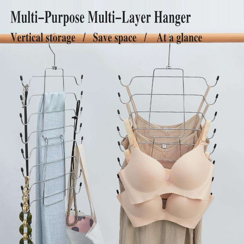 

Многослойная вешалка Складная вешалка Слинг Бюстгальтер Хранение Вешалка для одежды Бесшовная вешалка Многофункциональная Волшебная вешалка