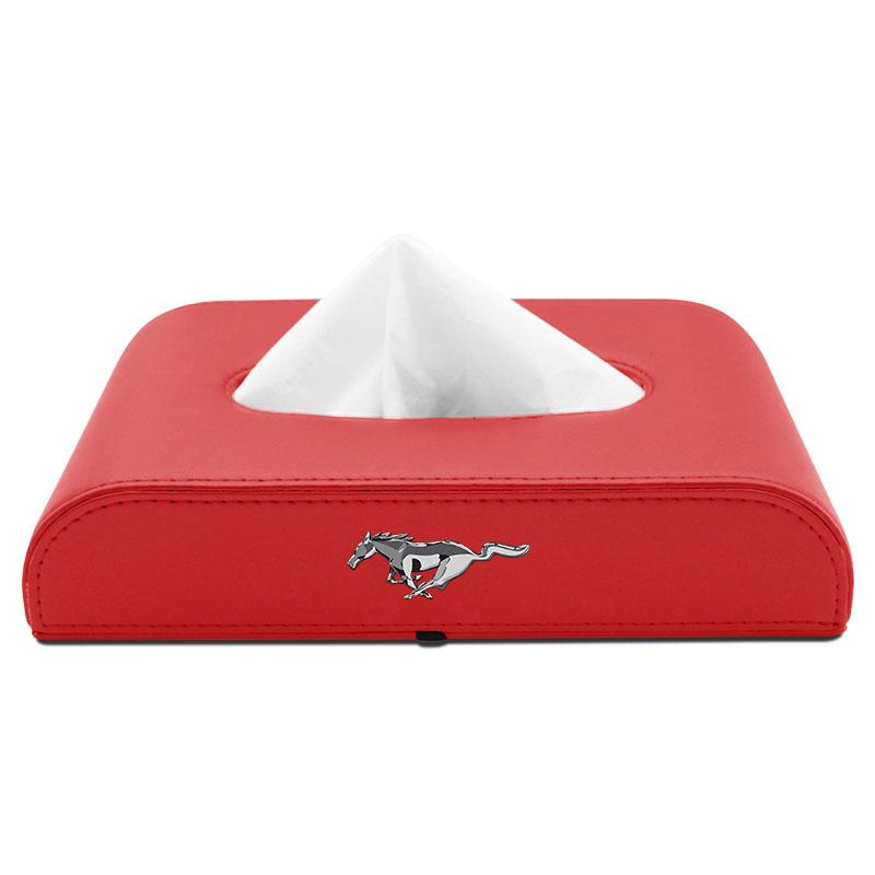 

1pcs Car Tissue Box Holder Armrest Box Storage Case For Ford Focus Mk2 Mk3 Fiesta Ranger Mondeo S-MAX Kuga Mustang Auto Goods Mustang красный