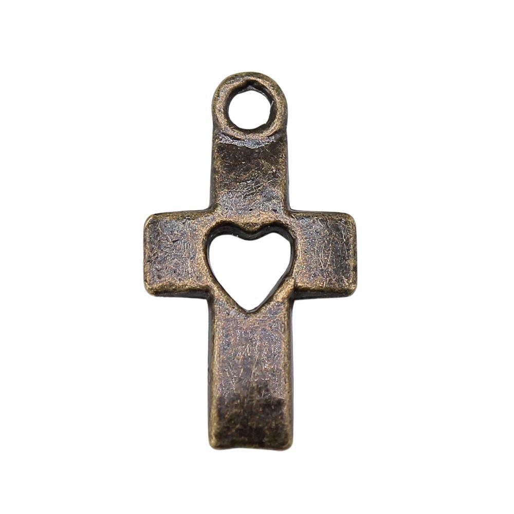 Pingentes de Cruz Clássica em Liga de Metal Multicor Para Joias Cristãs Minimalistas