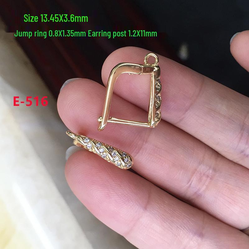 Copper-Plated 14K Gold Ear Cuff: V-Shaped, Twisted, Straight, or Inlaid Stone Design