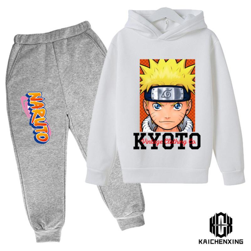 2023 Mode Kinderkleidung Anzug Jungen Naruto Hoodie Hosen 2 Stück Kinder Cartoon Naruto Trainingsanzug Junge Naruto Anzug