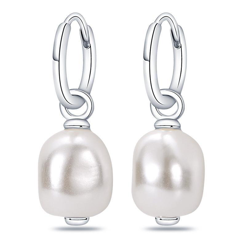 Summer New 100% 925 Sterling Silver Earrings Heart and Shell Earrings Women Jewelry DIY Fine Jewelry Birthday Gifts