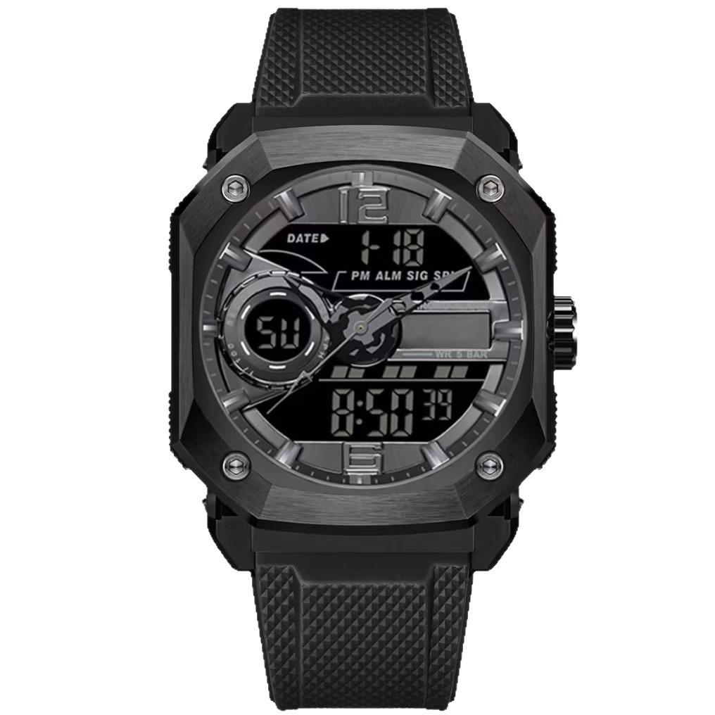 Best-selling multi-functional waterproof quartz watch men's fashion advanced sense waterproof dual display electronic watch