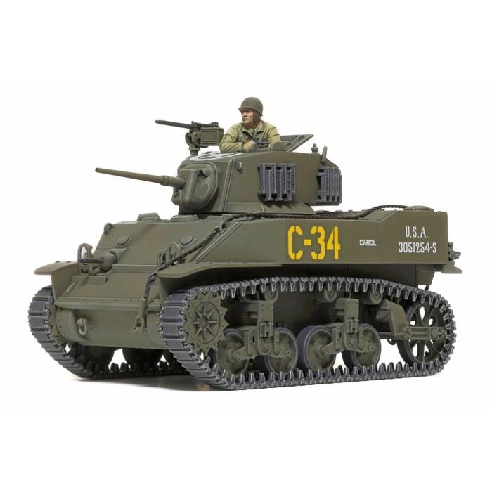 Tamiya 1/48 Military Miniature Series No.106 US Light Tank M5A1 Stuart Plastic Model 32606 (Tank) Mold Color: Medium