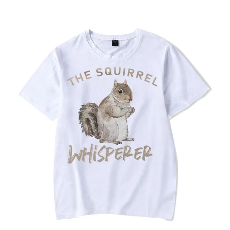 

Футболка «Заклинатель белок» Графические футболки Мужская одежда Футболки с коротким рукавом Футболка оверсайз Футболки для любителей белок Camisetas 4XL