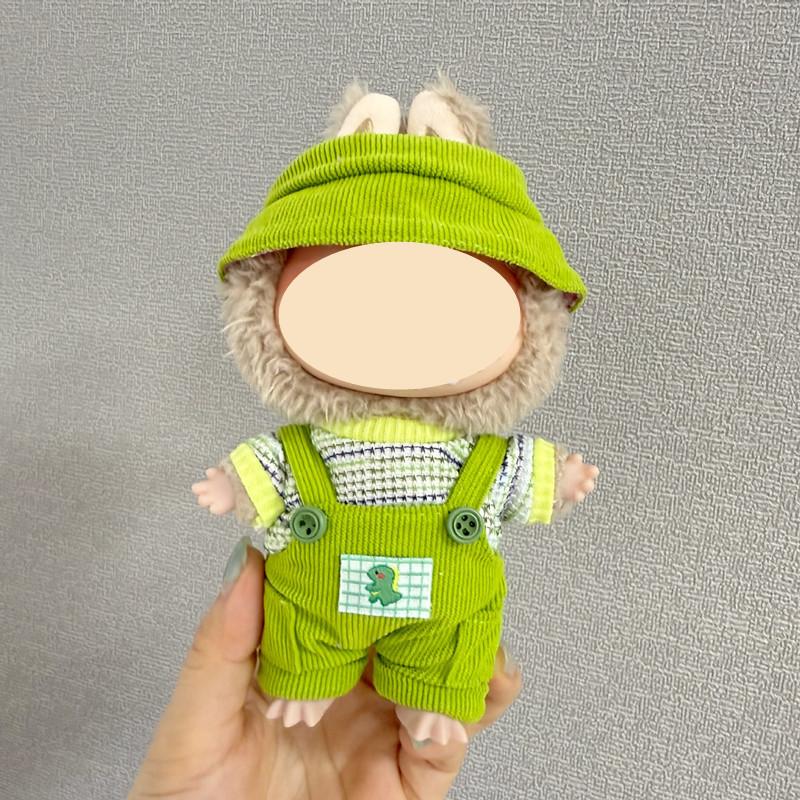 [Cloth Only] 17cm Doll Clothes Little Rabbit Overalls Set Adorable & Fashionable Doll Clothing Set Replacement