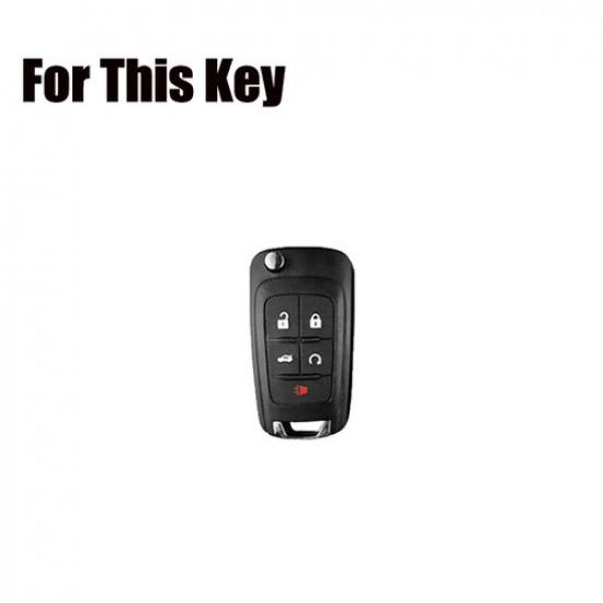 Zinc Alloy Leather Car Key Fob Case Cover For Chevy Cruze Malibu Cruze Equinox