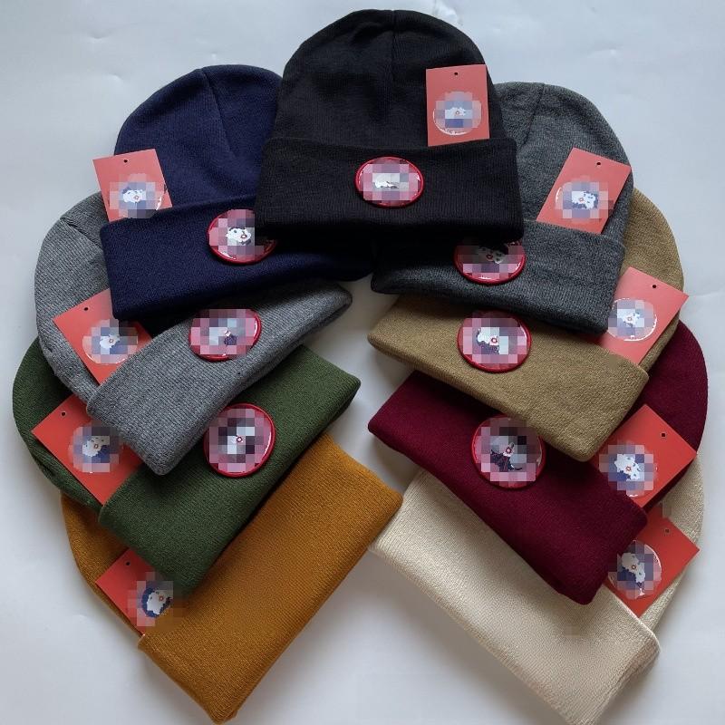 Knitted Hat Men Women Warm Winteracrylic Fiber Beanie With Embroidered Letters For Casual Outdoor