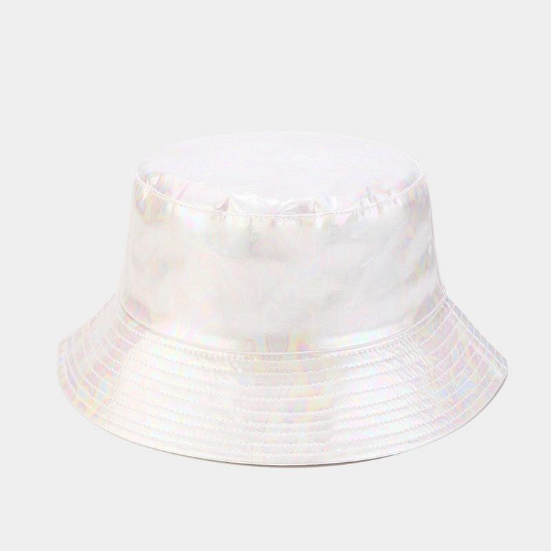 Fashion Bucket Hat for Men And Women PU Leather Waterproof Rain Cap with Wide Brim UV Protection Fishmen Style