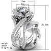 High Quality Women'S Rose Zircon Ring Copper Silver Plated Creative Flower Ring