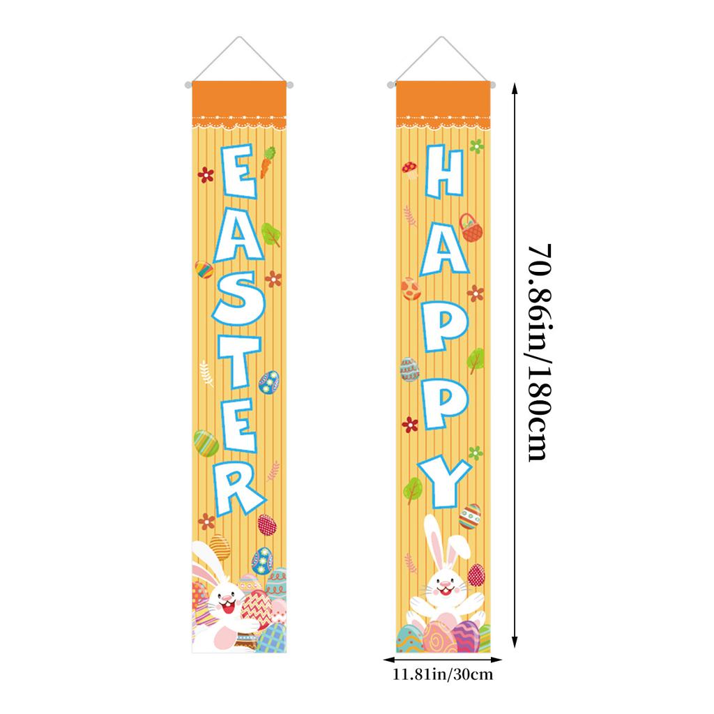 180 * 30Cm Easter Family Party Festival Atmosphere Arrangement Flag Polyester Cloth Couplet Customization