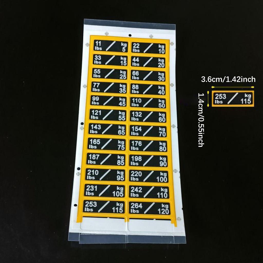 Weight Stack Labels Sticker Decals for Workout Resistance Trainers