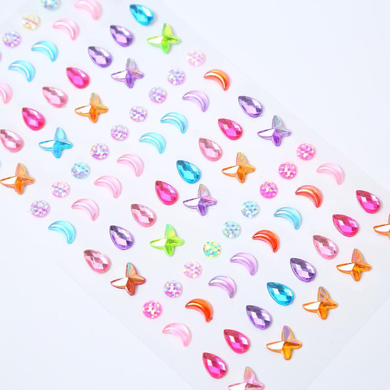 Custom Diamond Princess Gem Stickers for Kids