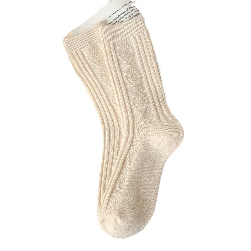 Socks Cashmere Wool Socks Girls Socks Stacking Socks Medium Tube Socks Confinement Socks Season