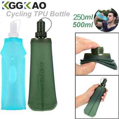 250/500ml TPU Venkovní Sportovní Láhev Skládací Měkká Láhev na Pití Vody Pro Běh Kempování Turistiku Kolo Fitness Vodní Vak