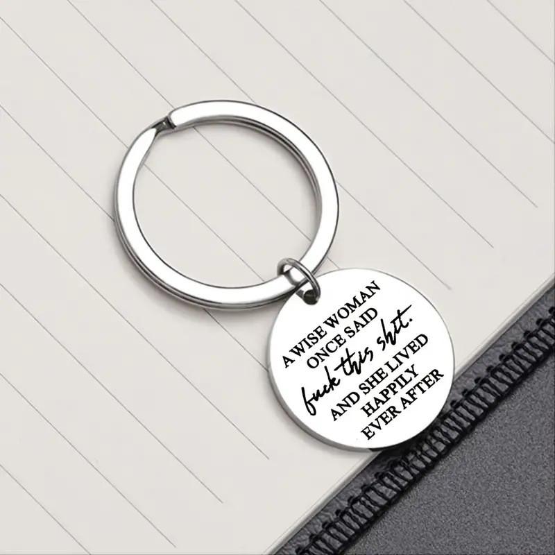 Eyecatching Art Modern Stainless Steel Keychain Motivational Gift For Friends And Family